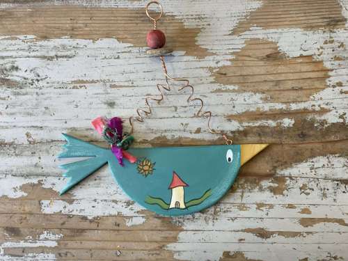 κοτσύφι πράσινο με σπιτάκι