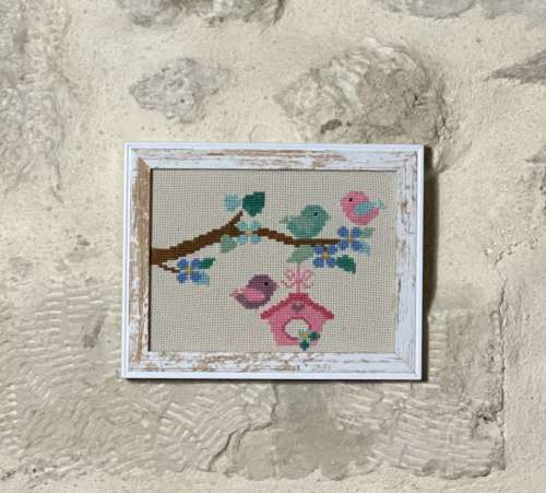 καδράκι πουλάκια στο κλαδί