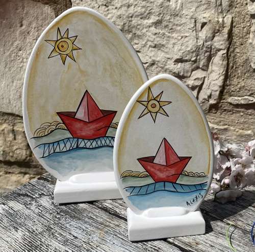 αυγά σετ με καραβάκι ακριθάκης