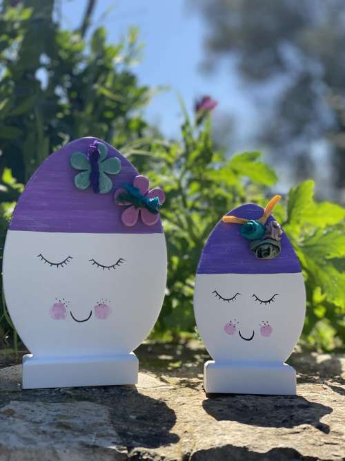 αυγά πρόσωπο σετ μωβ