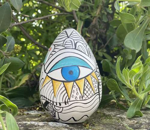 αυγό με μάτι ακριθάκης