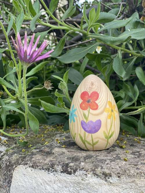 αυγό με λουλούδια