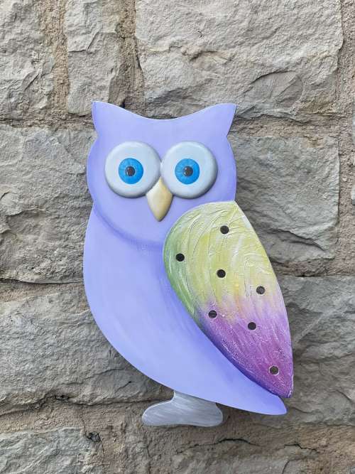 φωτιστικό κουκουβάγια μωβ