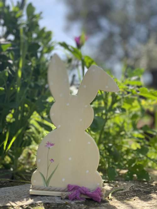 λαγός κίτρινος με πουά