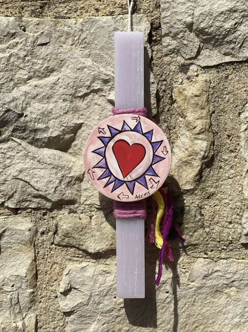 λαμπάδα καρδιά ακριθάκης