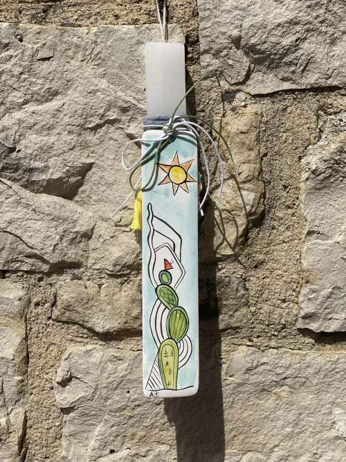 λαμπάδα με σελιδοδείκτη κάκτος